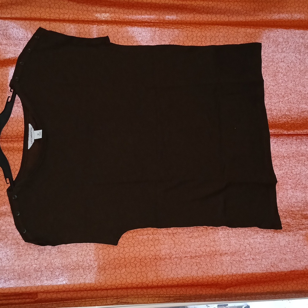 Boat Neckline Liz Claiborne Brown Top SZ M  NWOT Never worn.